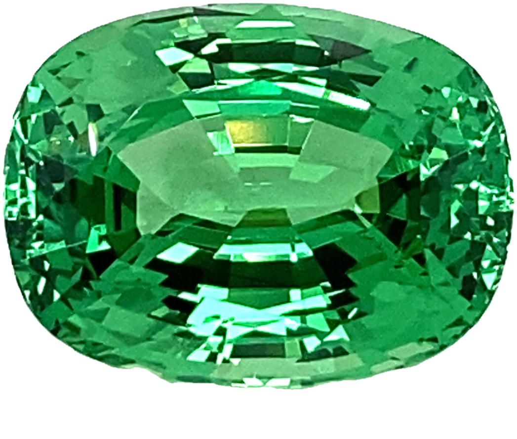 10.5ct Cushion Bright Green Tsavorite