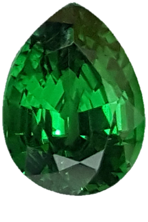 1.27ct Pear Shape Fine Intense Green Tsavorite