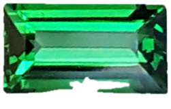 6.8x3.8mm Baguette Fine Intense Green Tsavorite