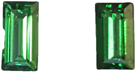 6.5x3.5mm Baguette Fine Intense Green Tsavorite