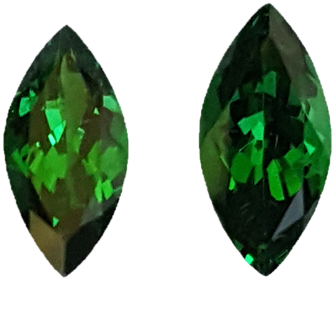 9x4.5mm Marquise Fine Intense Green Tsavorite Pair