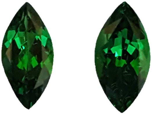 9x4.5mm Marquise Fine Intense Green Tsavorite Pair
