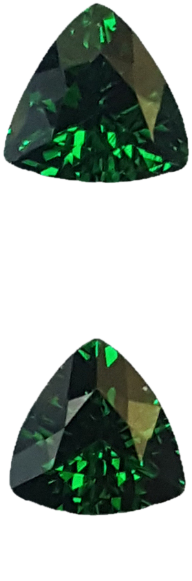 5.5mm Trillion Deep Saturated Green Tsavorite