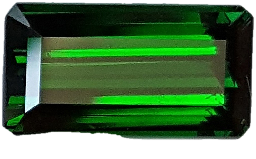 3.77ct Emerald Cut Fine Saturated Green Tsavorite