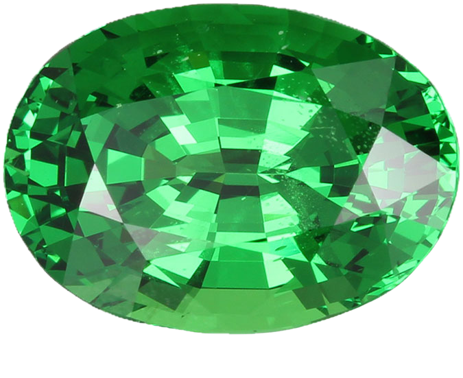 3.89ct Oval Bright Green Tsavorite