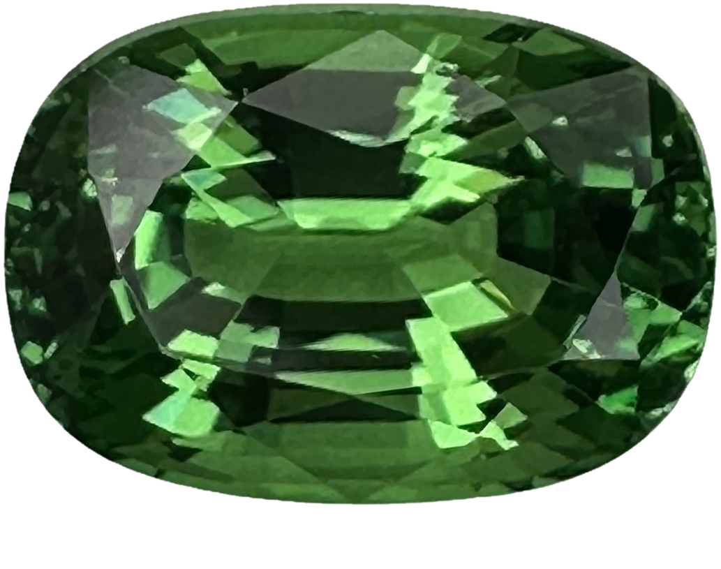 2.19ct Cushion Bright Green Tsavorite