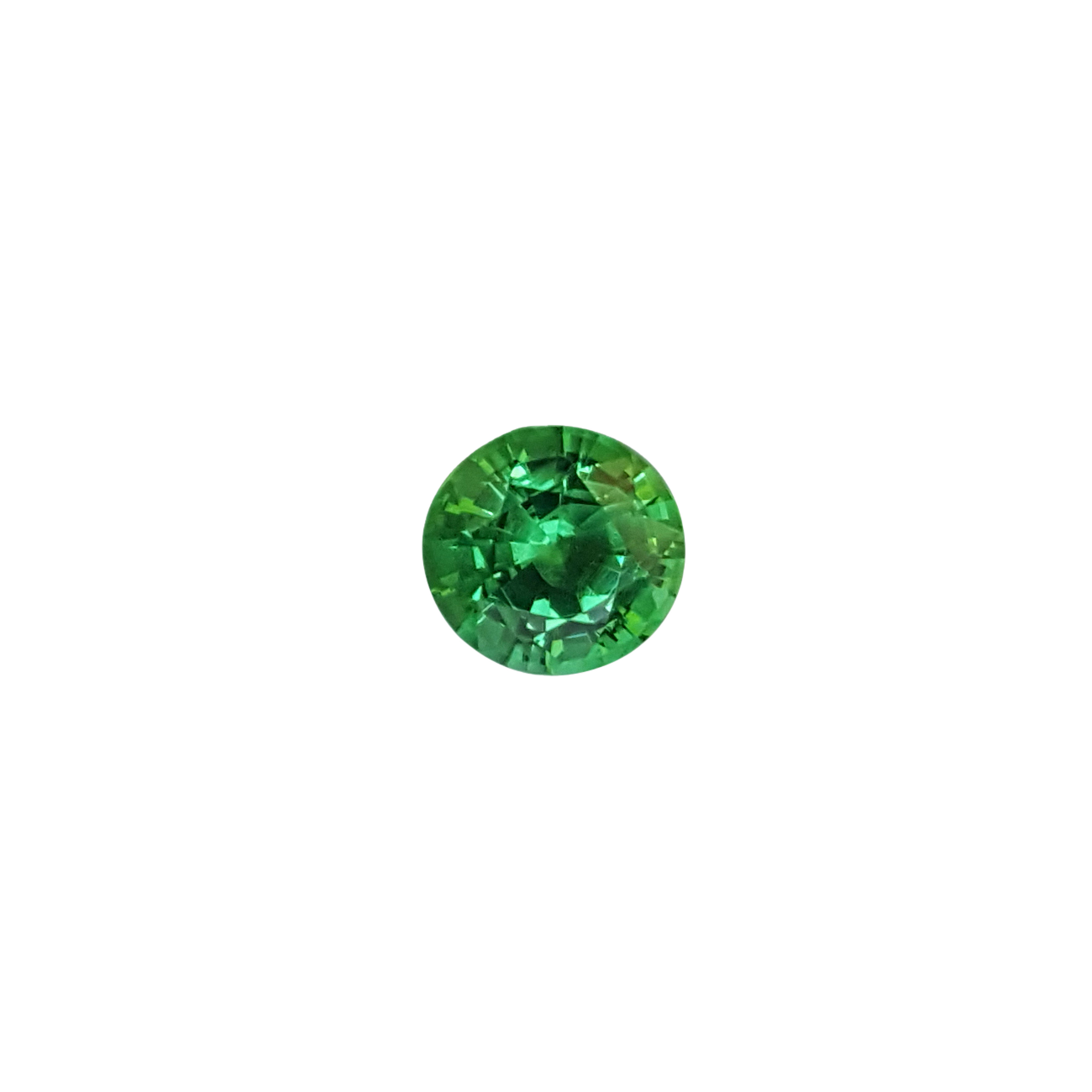 6.7mm Round Light Green Tsavorite