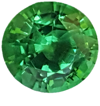 6.7mm Round Light Green Tsavorite