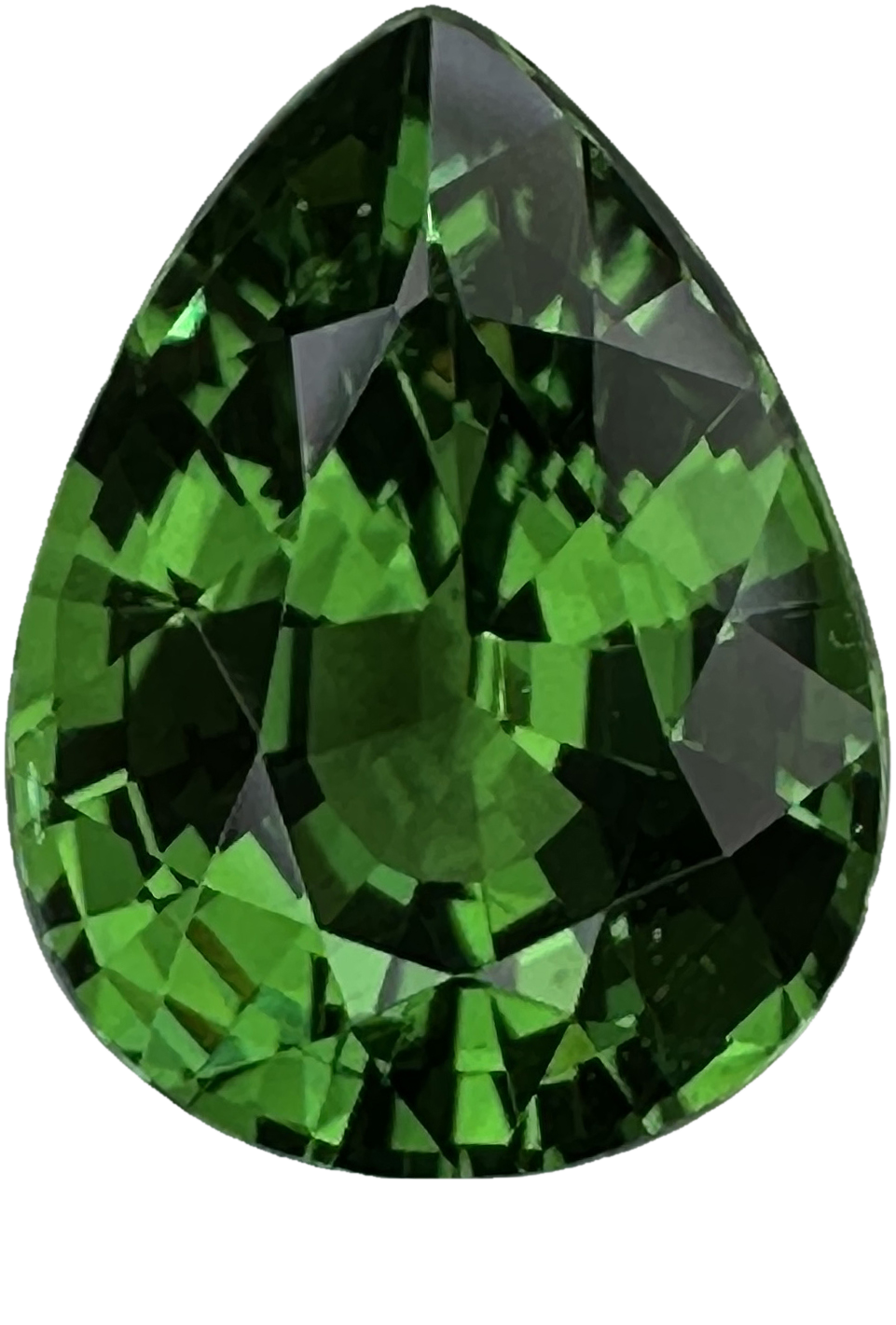 2.26ct Pear Shape Bright Green Tsavorite