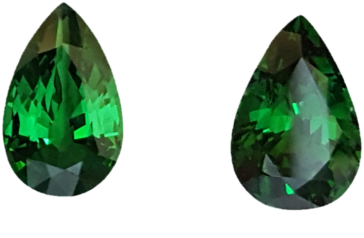 8.8x5.5mm Pear Shape Fine Intense Green Tsavorite