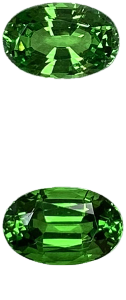 Oval Bright Green Tsavorite Pair