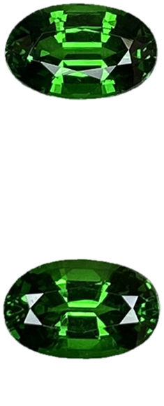 7x4.5mm Oval Fine Intense Green Tsavorite Pair