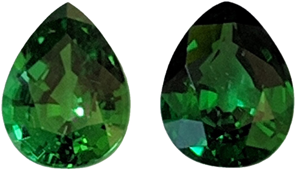 1.98ct Pear Shape Fine Intense Green Tsavorite