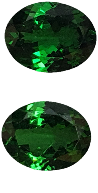 9x7mm Oval Fine Intense Green Tsavorite Pair