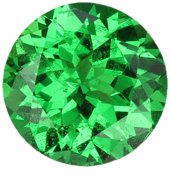 6.9mm Round Bright Green Tsavorite