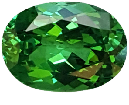 4.23ct Oval Bright Yellowish Green Tsavorite