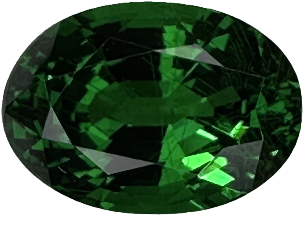 3.08ct Oval Gem Quality - Fine Intense Green Tsavorite