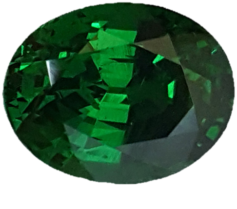 4.5ct Oval Gem Quality - Fine Intense Green Tsavorite