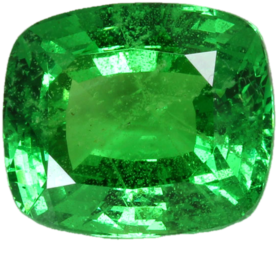 7.67ct Cushion Bright Yellowish Green Tsavorite