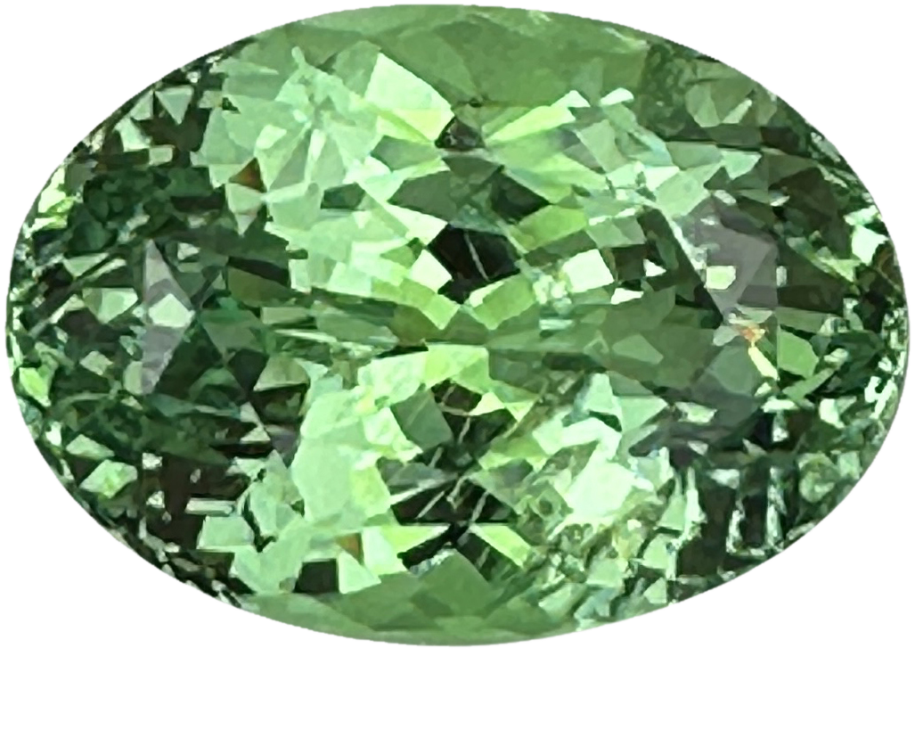 12.14ct Oval Light Mint Green Tsavorite