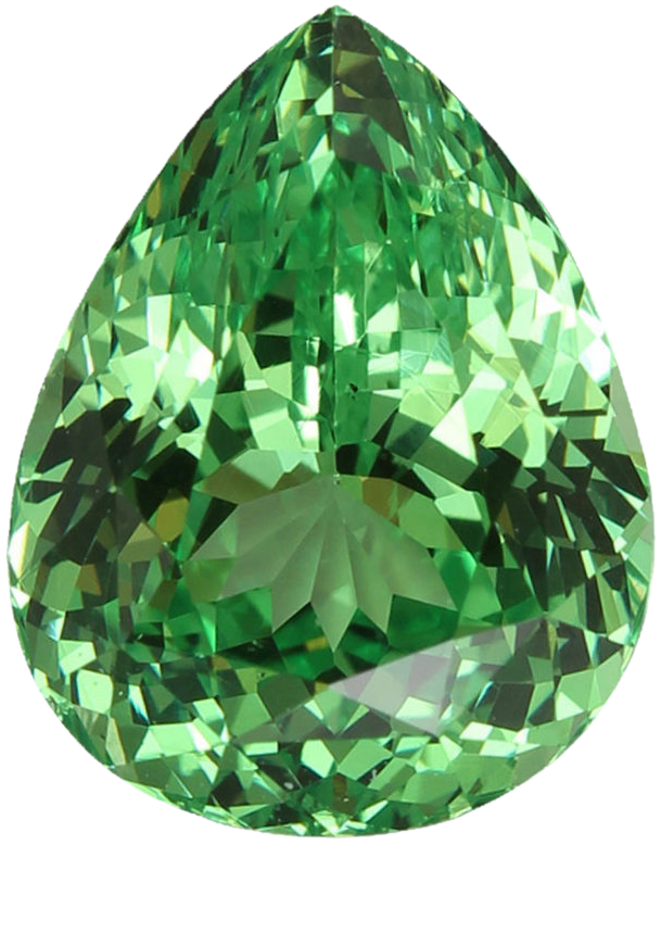 5.28ct Pear Shape Bright Green Tsavorite
