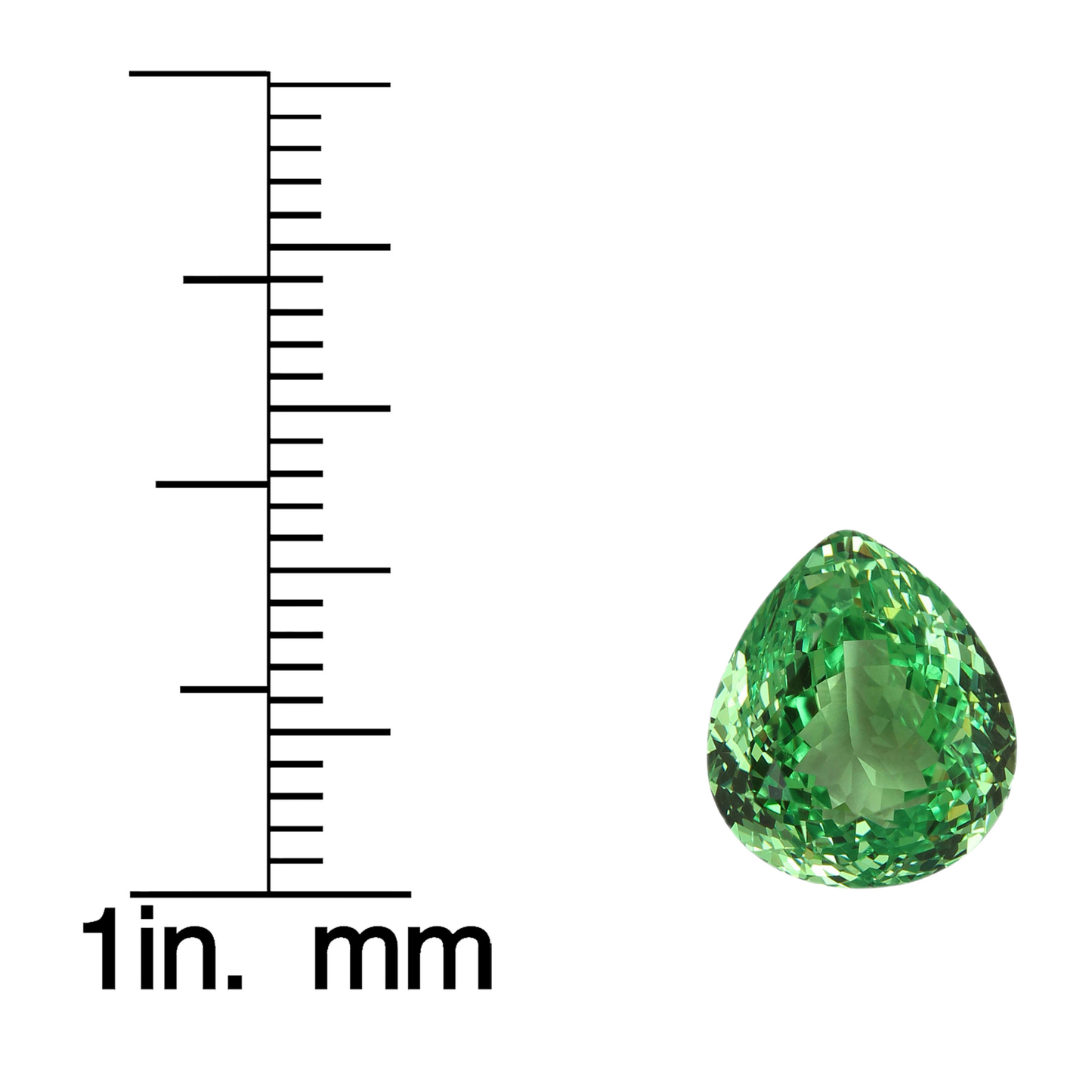 4.97ct Pear Shape Mint Garnet
