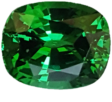Cushion Gem Quality - Fine Intense Green Tsavorite