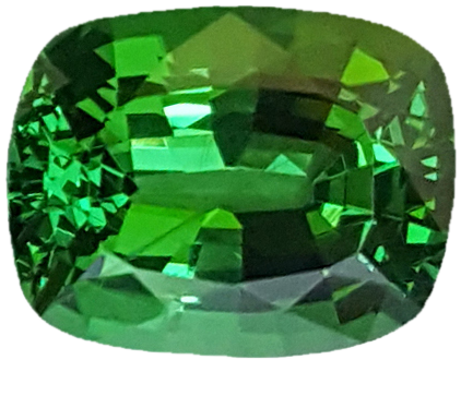 2.97ct Cushion Fine Intense Green Tsavorite