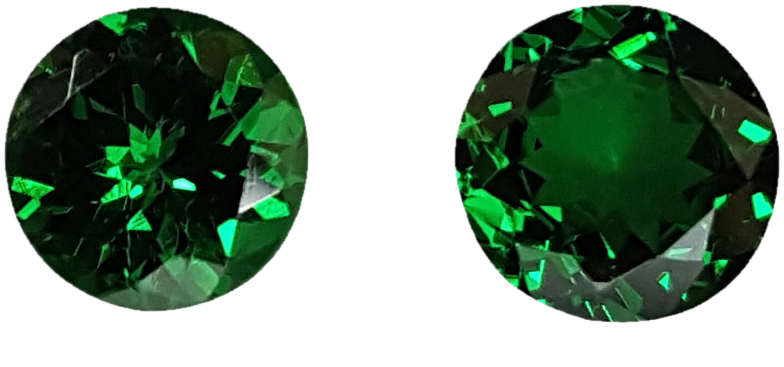 7mm Round Fine Intense Green Tsavorite