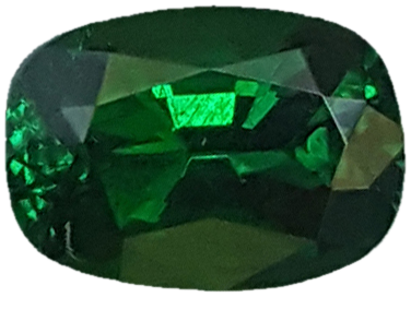 1.37ct Cushion Saturated Minty Green Tsavorite