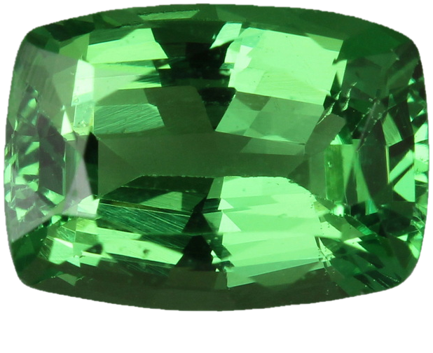 8x6mm Cushion Bright Green Tsavorite