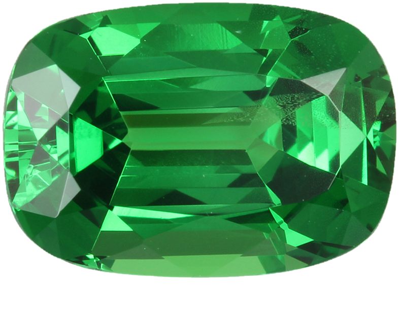 10.22ct Cushion Fine Intense Green Tsavorite Set