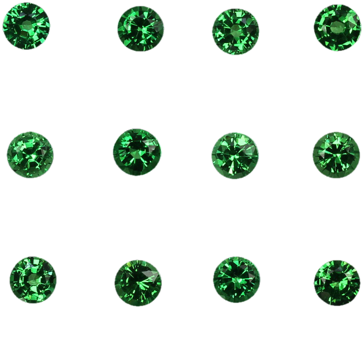 4.25mm Round Bright Green Tsavorite