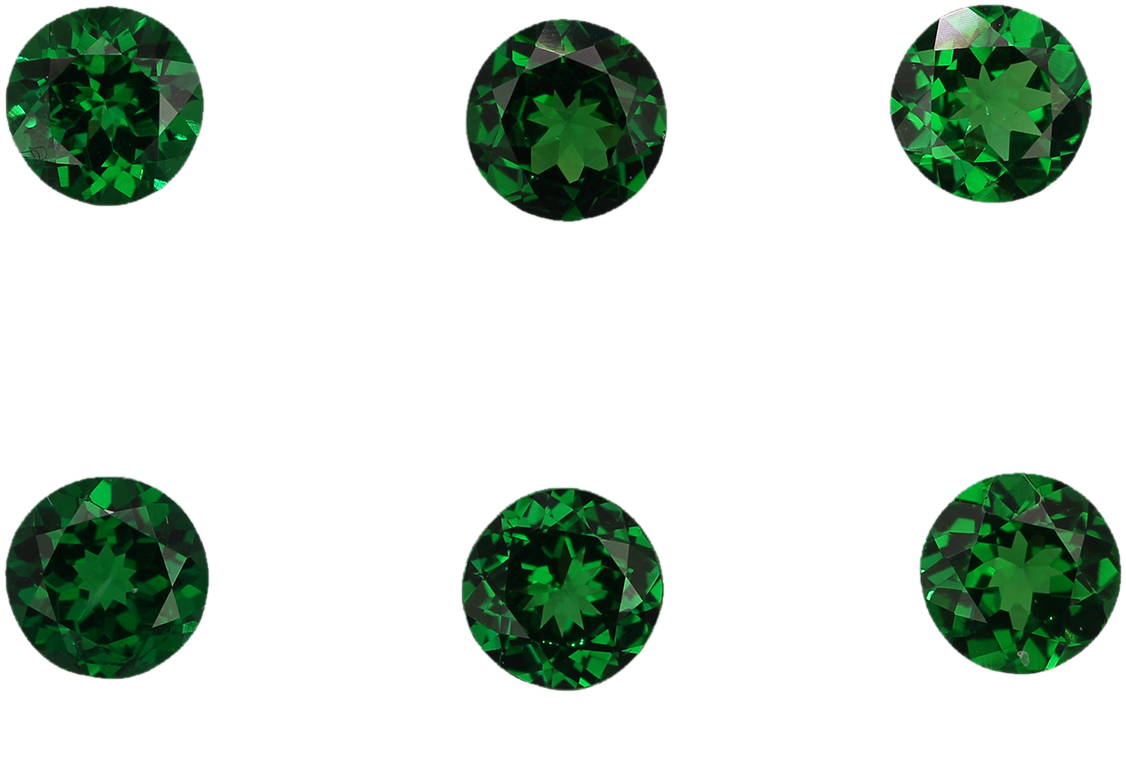 5.25mm Round Fine Intense Green Tsavorite