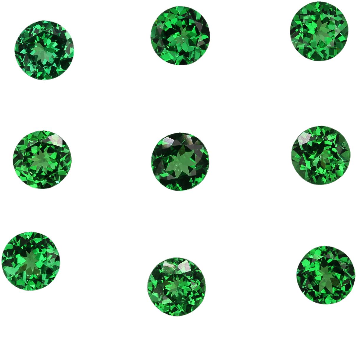 5.25mm Round Bright Green Tsavorite