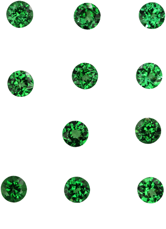 5mm Round Bright Green Tsavorite