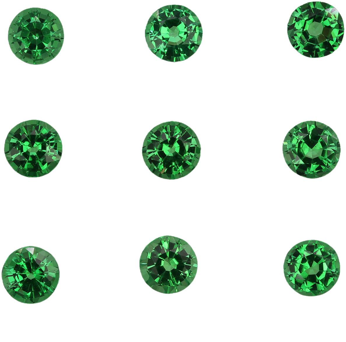 5mm Round Bright Green Tsavorite