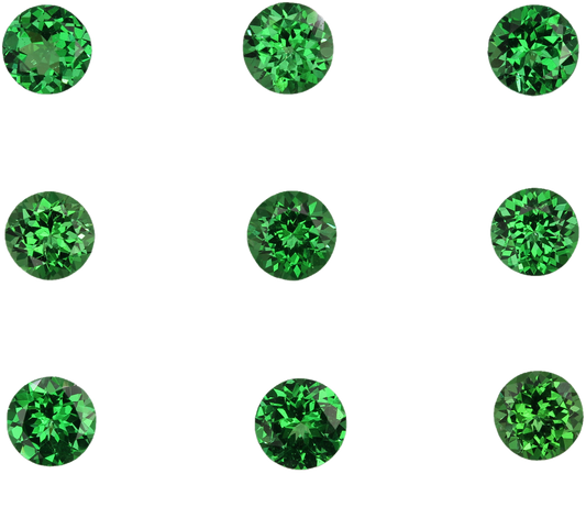 5mm Round Bright Green Tsavorite