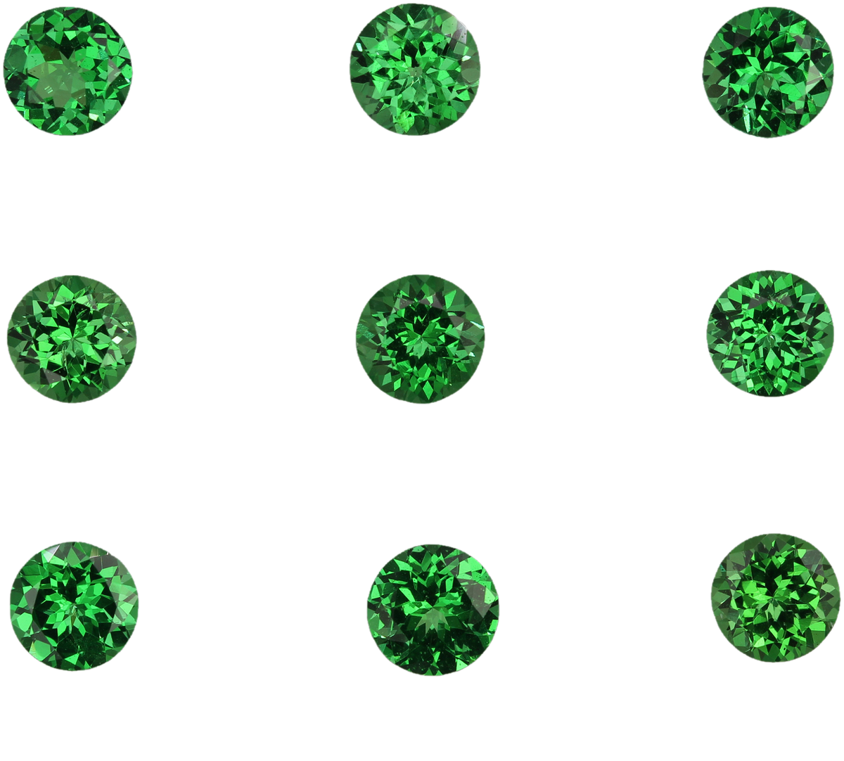 5mm Round Bright Green Tsavorite