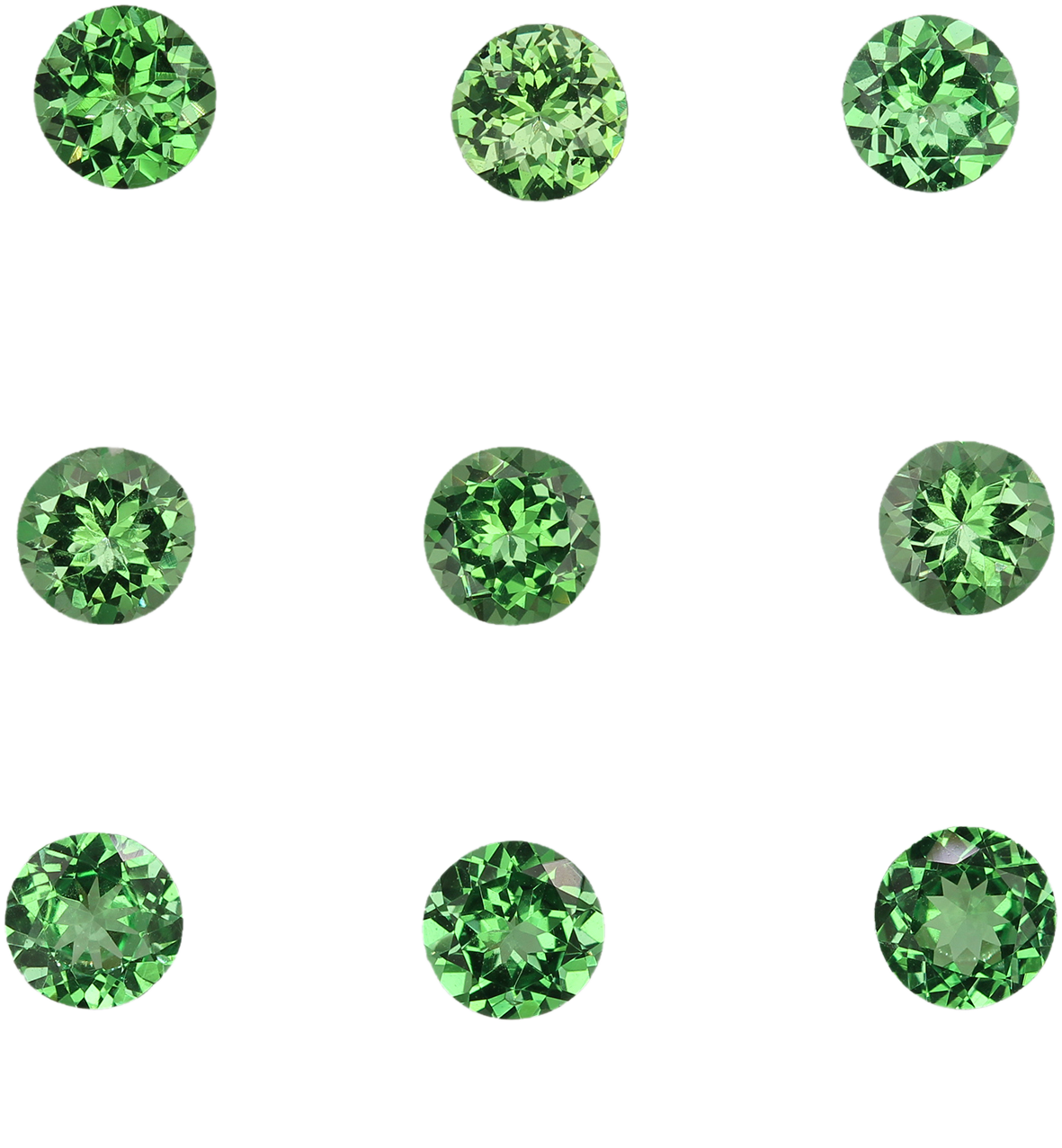 5mm Round Light Green Tsavorite