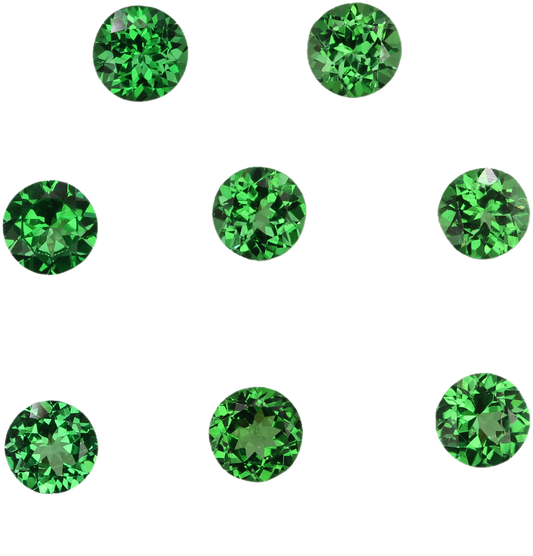 5mm Round Bright Green Tsavorite