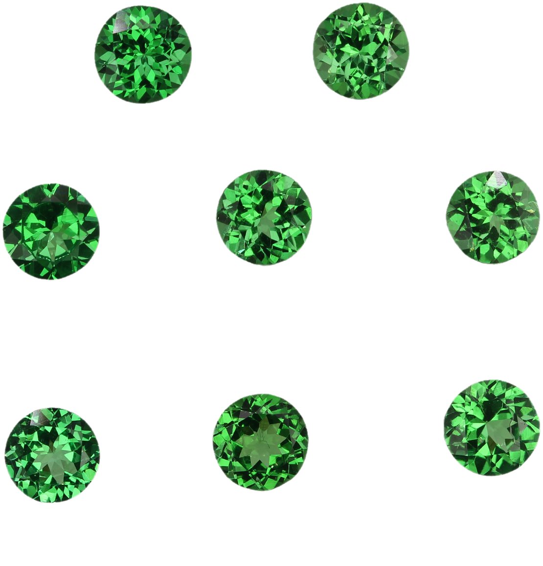 5mm Round Bright Green Tsavorite