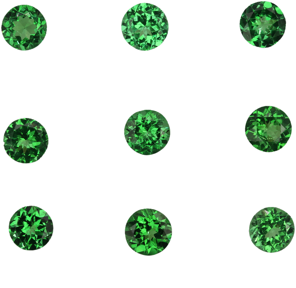 5mm Round Bright Green Tsavorite