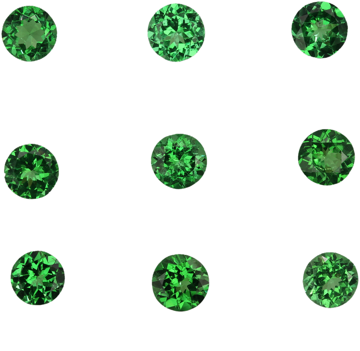 5mm Round Bright Green Tsavorite