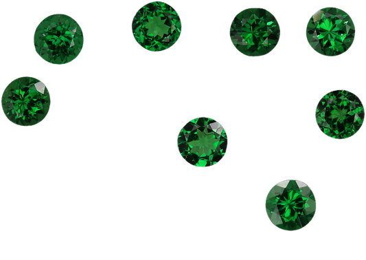 5mm Round Fine Intense Green Tsavorite