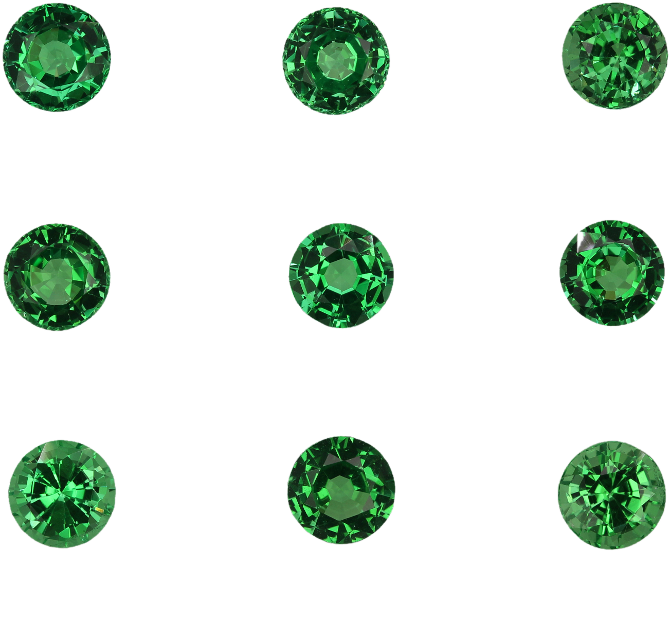5.25mm Round Bright Green Tsavorite