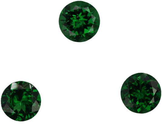 6mm Round Fine Intense Green Tsavorite