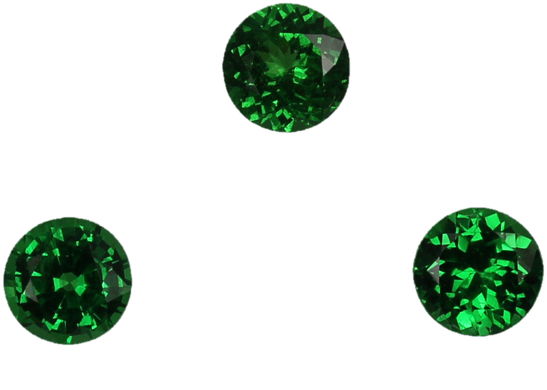 6.75mm Round Fine Intense Green Tsavorite