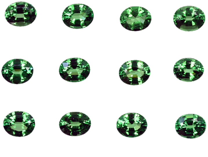 5x4mm Oval Bright Green Tsavorite