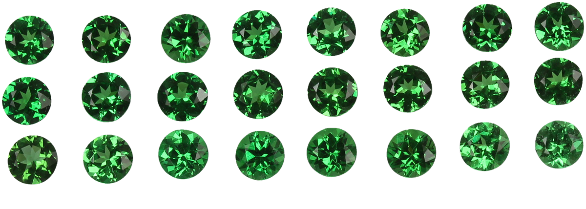 3mm Round Bright Green Tsavorite